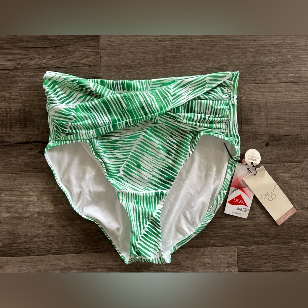 NWT Calia High Rise Tummy Control Sculpting Swim Bottoms S